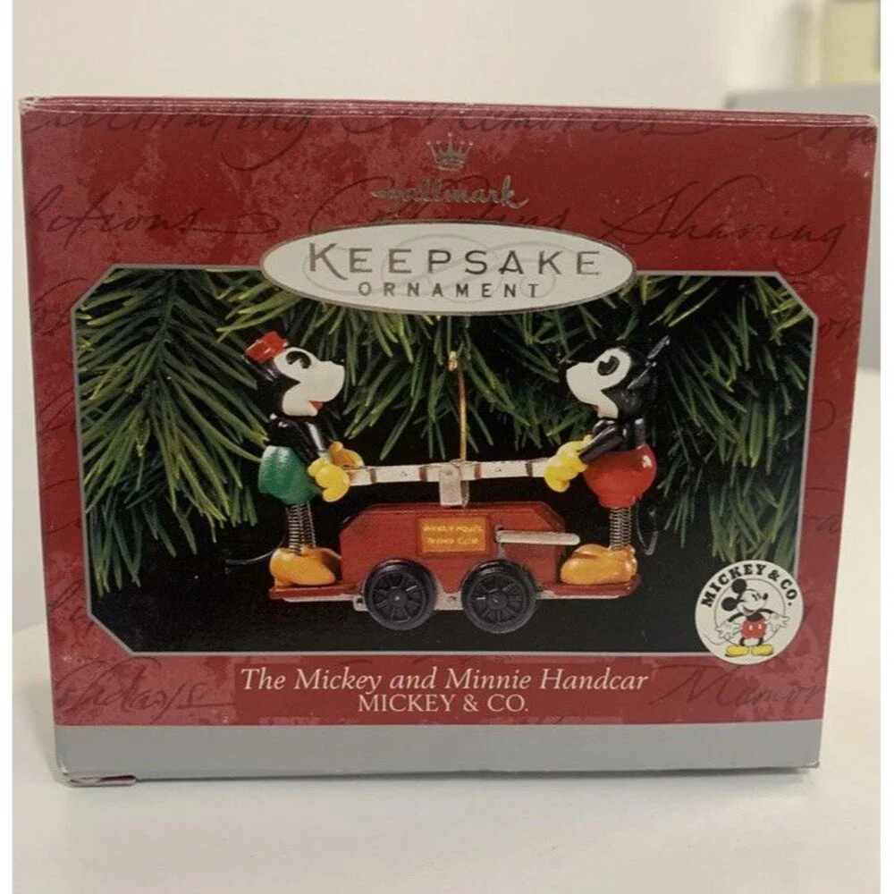 Hallmark Keepsake 1998 The Mickey and Minnie Mouse Handcar Mickey and Co